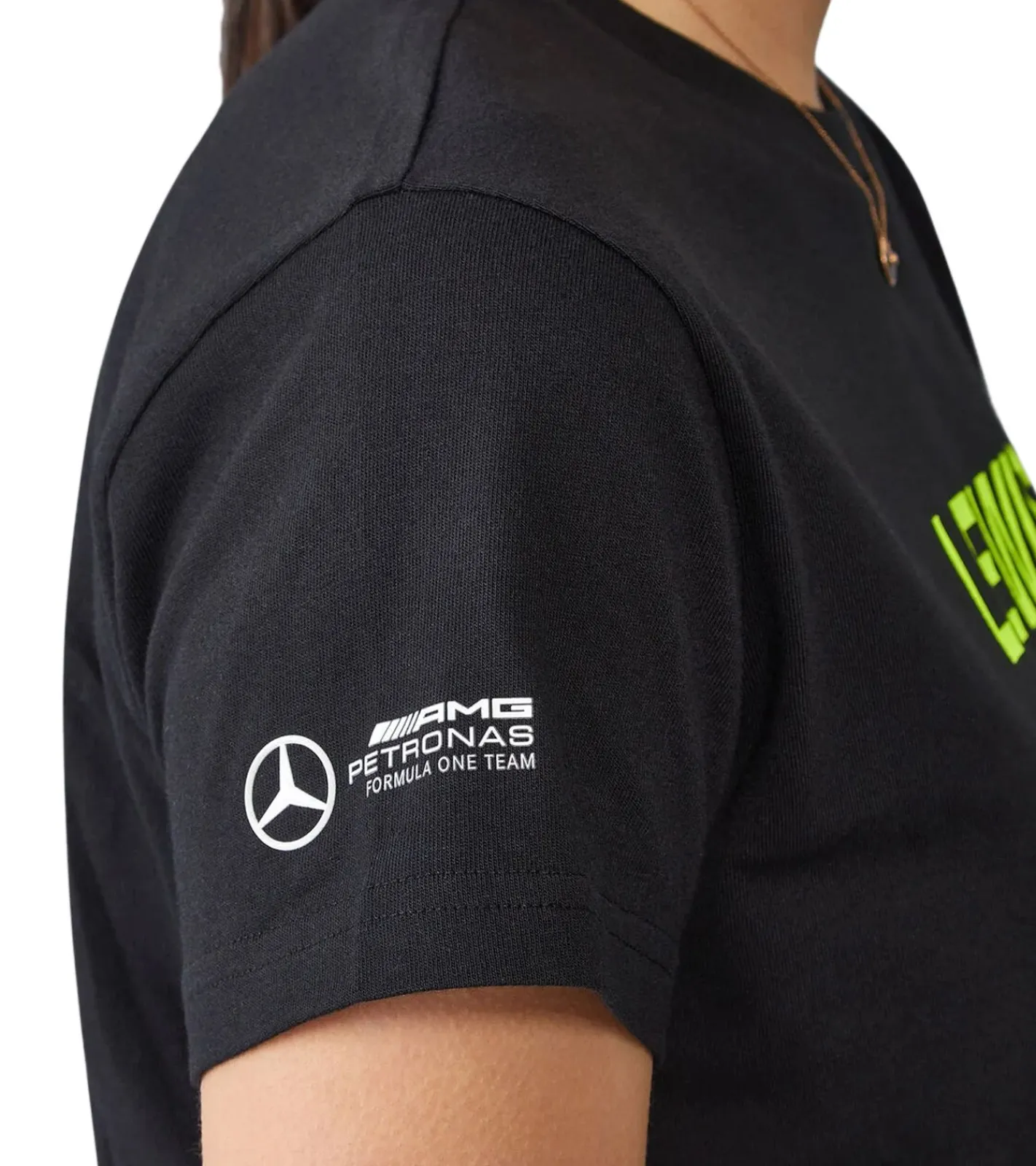 Tops & T-Shirts*Mercedes-Benz AMG Petronas F1 MAPF Damen T-Shirt Lewis Hamilton Baumwoll-Shirt Kurzarm-Shirt 701227127 001 Schwarz