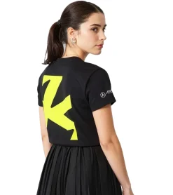 Tops & T-Shirts*Mercedes-Benz AMG Petronas F1 MAPF Damen T-Shirt Lewis Hamilton Baumwoll-Shirt Kurzarm-Shirt 701227127 001 Schwarz