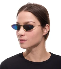 Sonnenbrillen*MILLNER Gatwick Damen Sonnenbrille Polarisiert und Verspiegelt 100% UV 400 Schutz Filterkategorie 3 Urlaubs-Brille in Katzenaugen-Form 0021103 Gold/Rosa