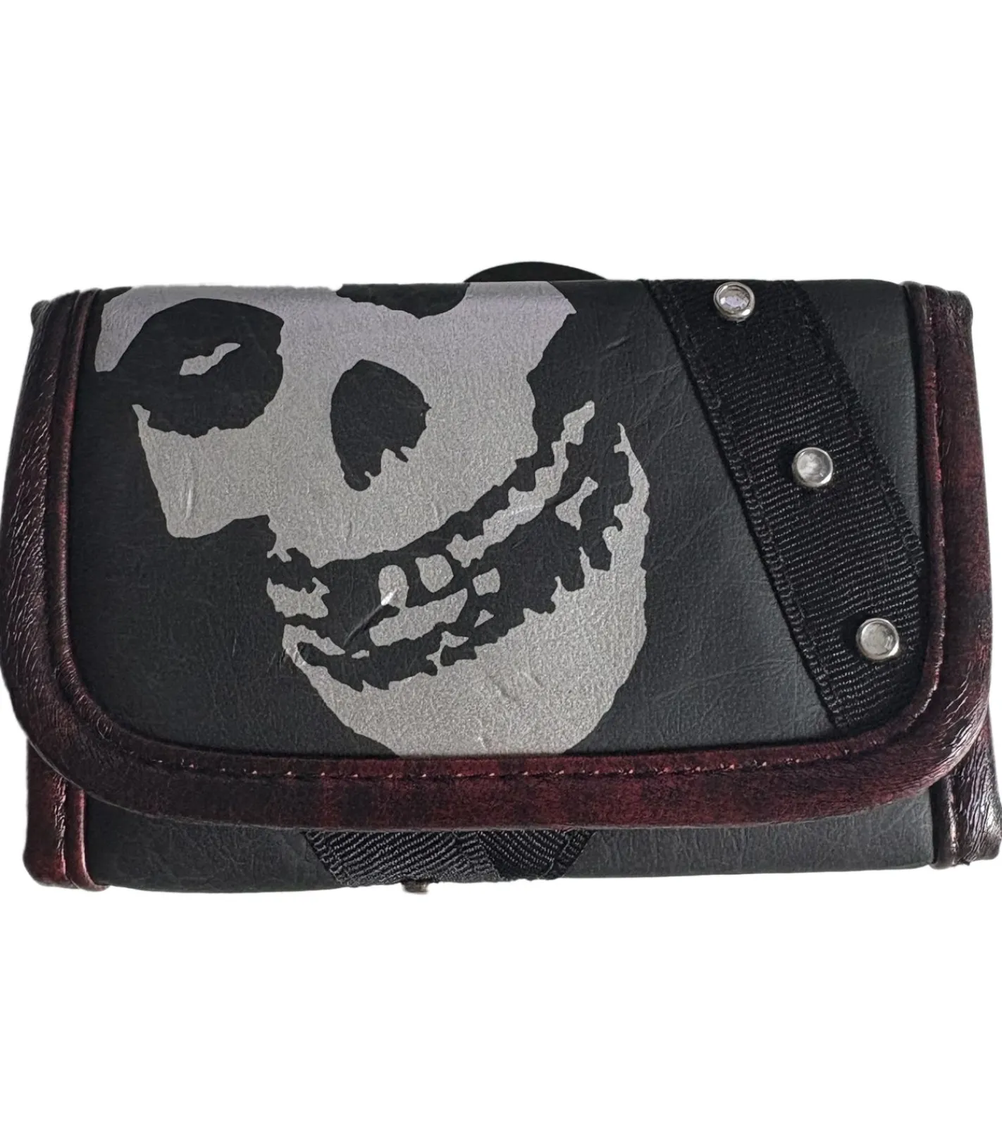 Portemonnaies & Geldbörsen*BioworldMerch Misfits Stilvolle Band-Brieftasche mit Totenkopf-Motiv Portemonnaie GW108443MIS Schwarz/Weiß