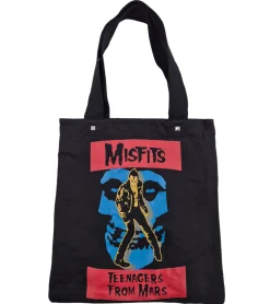 Rucksäcke & Taschen*BioworldMerch MISFITS Teenager from Mars Punkrock-Band Tote Bag Damen und Herren Schultertasche wendbar LT114889MISO 35x32 cm LT114889MISO Schwarz/Bunt