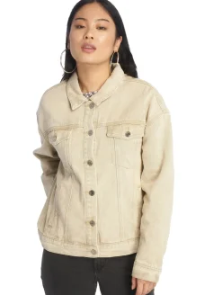 Mäntel & Jacken*Missguided Übergroße Jeansjacke in Sand