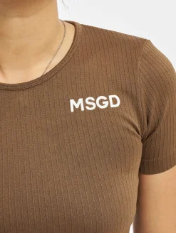 Tops & T-Shirts*Missguided Nahtloses Ripp-T-Shirt braun