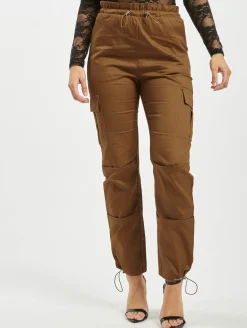 Hosen & Jeans*Missguided Oversized Twill Paperbag Cargo Cargo braun