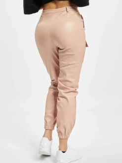 Hosen & Jeans*Missguided Utility-Chino aus PU mit Taschendetail in Rosa