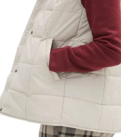 Mäntel & Jacken*O46bpx moderne Stepp-Weste für Damen Basic-Weste mit Kapuze Freizeit-Jacke 913322 Beige