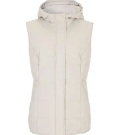 Mäntel & Jacken*O46bpx moderne Stepp-Weste für Damen Basic-Weste mit Kapuze Freizeit-Jacke 913322 Beige