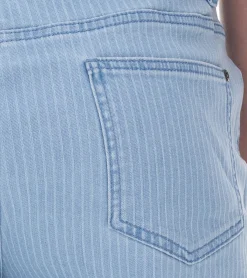 Große Größen|Shorts & Bermudas*O46bpx modische Herren Stretch Jeans-Bermuda Denim-Shorts Regular-Fit im Nadelstreifen-Look 946959-922918 Dunkelblau oder Hellblau