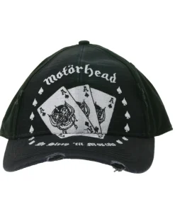 Caps & Mützen*BioworldMerch Motorhead Cap stylische Baseball-Cap Baumwoll-Cap Fan-Artikel TC110387MTR Schwarz/Weiß