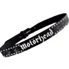 Gürtel*BioworldMerch Motörhead Gürtel für Damen oder Herren Einheitsgröße 100cm mit Logo-Schriftzug Freizeit-Gürtel BT104890MTR Schwarz/Grau