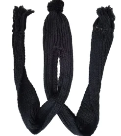 Handschuhe & Schals|Caps & Mützen*BioworldMerch Mütze und Schal langer Strick-Schal für Kinder mit Bommelmütze SF157827PLB Grau