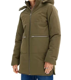 Mäntel & Jacken*O46bpx nachhaltige Damen Jacke voluminöse Stepp-Jacke mit abnehmbarer Kapuze 936961 Olivgrün