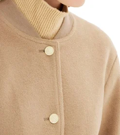 Große Größen|Mäntel & Jacken*O46bpx nachhaltiger Damen Blouson Bomber-Jacke mit Stehkragen Übergangs-Jacke 978057 Beige