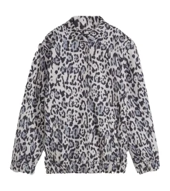 Große Größen|Mäntel & Jacken*O46bpx nachhaltiger Damen Blouson im Leo-Print Übergangs-Jacke Frühlings-Jacke kuschelige Sommer-Jacke 909753 Beige