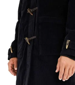 Jacken & Mäntel*O46bpx nachhaltiger Herren Dufflecoat wattierter Parka mit Kapuze Cord-Jacke 920857 Schwarz