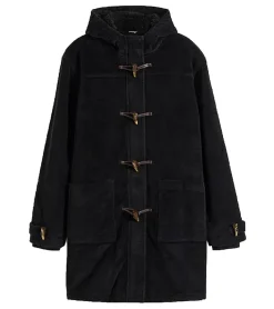 Jacken & Mäntel*O46bpx nachhaltiger Herren Dufflecoat wattierter Parka mit Kapuze Cord-Jacke 920857 Schwarz