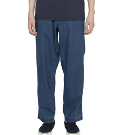 Jeans & Hosen*nanamica Herren Denim Weite Hose Jeans-Hose Losse Fit Jeans SUCS134 Indigo Bleach Dunkel-Blau