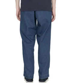 Jeans & Hosen*nanamica Herren Denim Weite Hose Jeans-Hose Losse Fit Jeans SUCS134 Indigo Bleach Dunkel-Blau