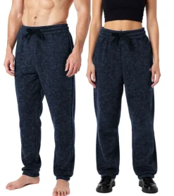 Sportunterbekleidung|Fitnessmode & Jogginghosen*NANGAPARBAT Strickfleece-Hose für Damen oder Herren Jogginghose mit Antipilling und Antistatik Freizeithose mit OEKO-TEX Standard 100 Dunkel-Blau