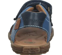Sandalen*NATURINO Sky Kinder Echtleder-Sandalen für Jungen mit Klettverschluss Sommer-Schuhe 0010502430.81.1C74 Blau/Braun