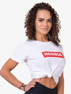 Tops & T-Shirts*Nebbia Basic T-Shirt weiß