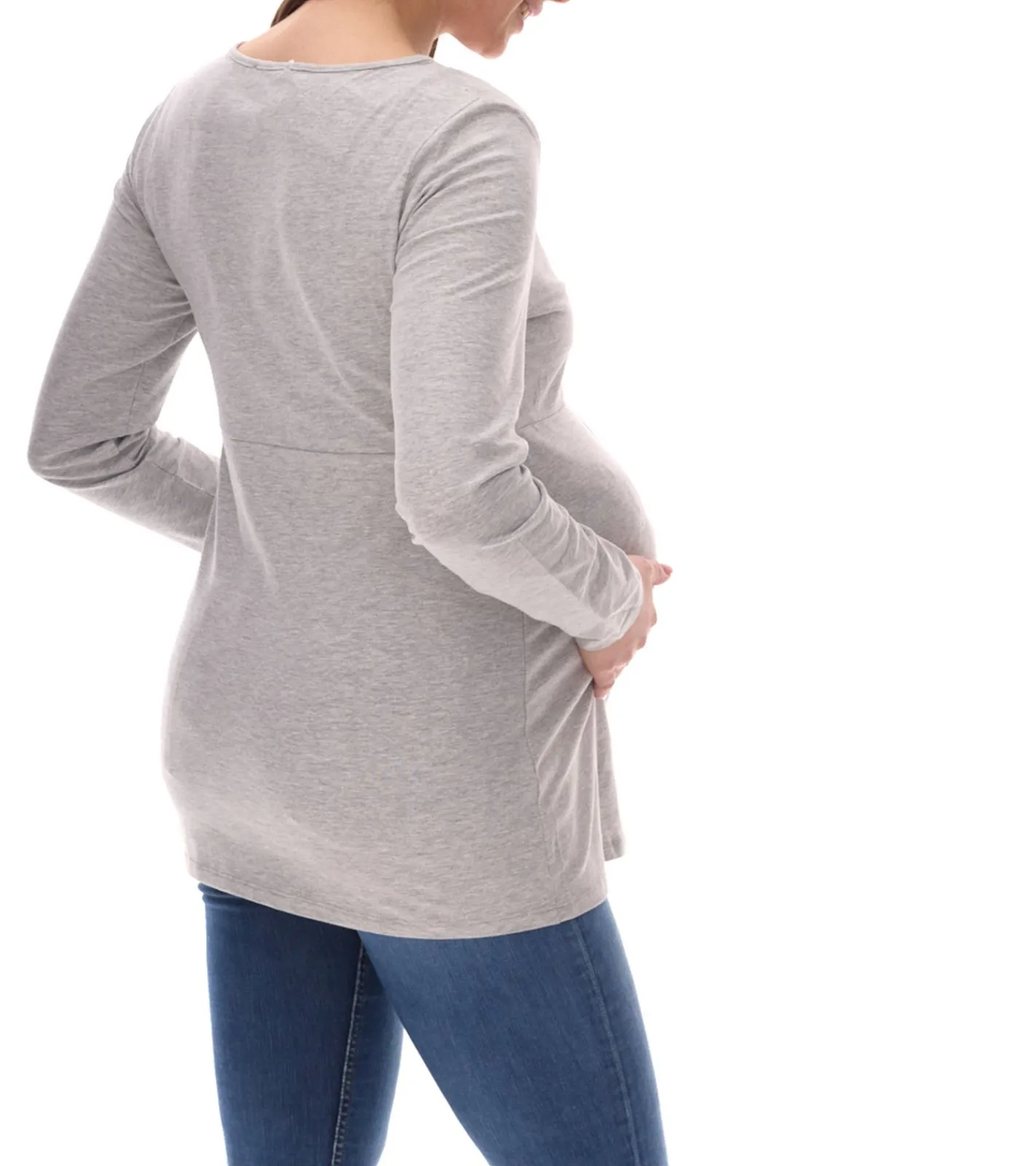 Sweater & Pullover*neun 9 monate Damen schlichtes Schwangerschafts-Shirt Umstands-Mode 44189220 Grau