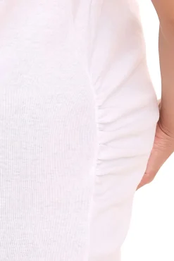 Tops & T-Shirts*neun 9 monate Damen Sommer-Top schlichtes Schwangerschafts-Shirt Umstandsmode Weiß oder Grau