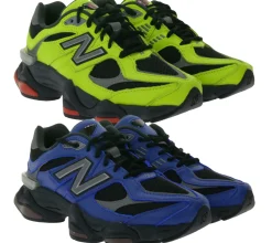 Sneaker & Turnschuhe|Turnschuhe & Sneaker*New Balance Sneaker stylische Echtleder-Schuhe mit Dual-Density-Mittelsohle in Neongelb/Schwarz oder Blau/Schwarz