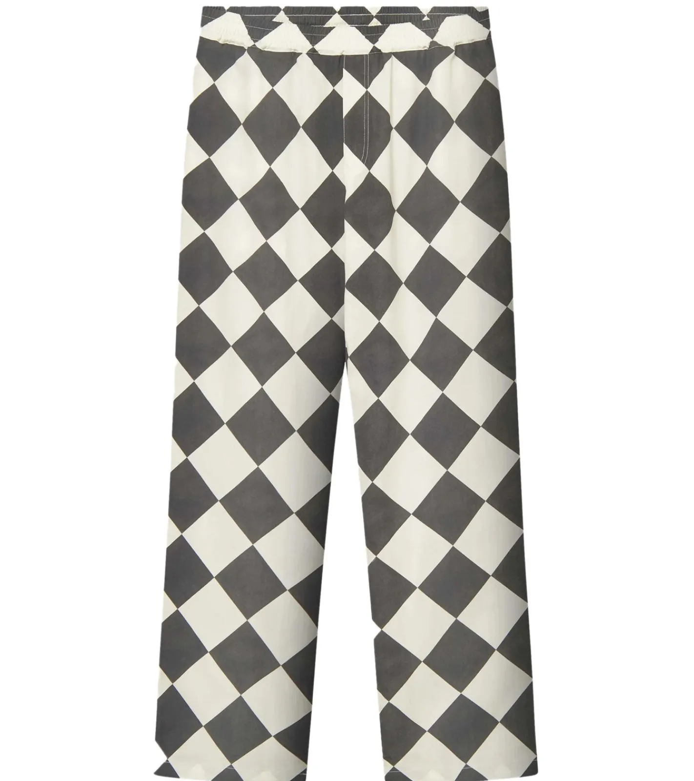 Jeans & Hosen*Nikben Herren Hose mit mehrfarbigem grafischem Muster Chill-Hose 6126 Schwarz/Weiß