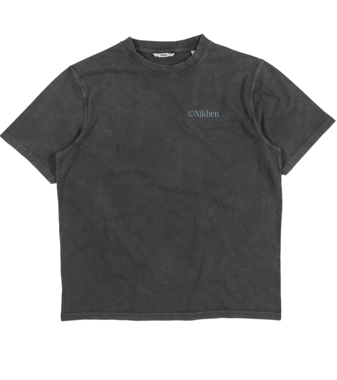 T-Shirts & Tank Tops*Nikben Herren T-Shirt stylisches Baumwoll-Shirt mit "But first Cocktails" Rückenprint 6319 verwaschenes Schwarz