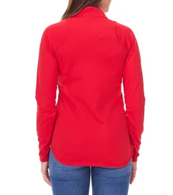 Fitnessmode & Jogginghosen|Sweater & Pullover*NIKE Academy 21 Dry Drill Longsleeve Damen Trainings-Top mit Half-Zip Sweatshirt mit Dry-Fit CV2653-657 Rot