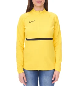 Fitnessmode & Jogginghosen|Sweater & Pullover*NIKE Academy 21 Dry Drill Longsleeve Damen Trainings-Top mit Half-Zip Sweatshirt mit Dry-Fit CV2653-719 Gelb