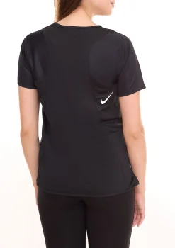 T-Shirts & Tank Tops|Fitnessmode & Jogginghosen*NIKE Dri-FIT Race für Damen oder Dri-FIT UV Miler für Herren T-Shirt kurzärmliges Fitness-Shirt luftiges Sport-Shirt in Schwarz Damen / Dri-FIT Race