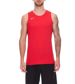 Sportoberbekleidung|Jogginghosen & Fitnessmode*NIKE Dry Herren Sport-Shirt Fitness-Shirt mit Dri-FIT-Technologie Tank- Top NT0306-657 Rot