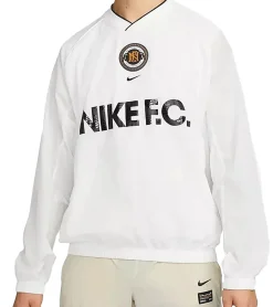 Pullover & Sweater|Sportoberbekleidung*NIKE FC REPEL Herren nachhaltiges Fußball Sweat-Shirt mit DRI-FIT-Technologie leichtes Longsleeve wasserabweisendes Sport-Shirt DQ5039-121 Weiß