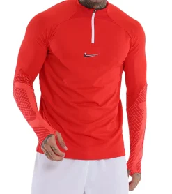 Sportoberbekleidung|Jogginghosen & Fitnessmode*NIKE Herren Langarm-Shirt mit DRI-FIT-Technologie leichtes Trainings-Shirt DH8732-657 Rot