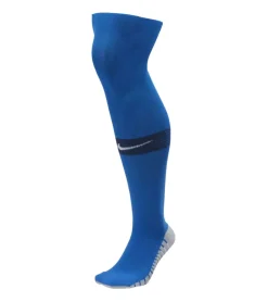 Strümpfe & Socken|Sportunterbekleidung*NIKE Matchfit Knie-Strümpfe für Herren aus Strick klassische Fußball-Stutzen mit DRI-FIT-Technologie coole Sport-Socken mit Marken-Logo SX6836-464 Blau