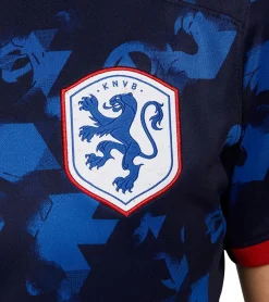 Sportoberbekleidung|Fitnessmode & Jogginghosen*NIKE Niederlande 2023 Damen Auswärts-Trikot nachhaltiges Sport-Trikot aus recycelten Materialien Slim-Fit-Shirt mit DRI-FIT-Technologie Fußball-Shirt DR3994-498 Dunkelblau/Rot/Weiß