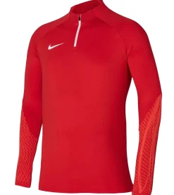 Pullover & Sweater|Sportoberbekleidung*NIKE Strike 23 Drill Herren nachhaltiges Sport-Shirt mit DRI-FIT-Technologie leichtes Trainings-Longsleeve Fußball-Pullover mit geometrischem Muster DR2294-658 Rot