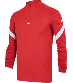 Pullover & Sweater|Sportoberbekleidung*NIKE Strike 21 Dry Drill Longsleeve Herren Trainings-Pullover mit Half-Zip Sport-Troyer mit Dry-Fit Langarm-Shirt CW5858-657 Rot