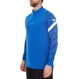 Pullover & Sweater|Sportoberbekleidung*NIKE Strike 21 Dry Drill Longsleeve Herren Trainings-Pullover mit Half-Zip Sport-Troyer mit Dry-Fit Langarm-Shirt CW5858-463 Blau