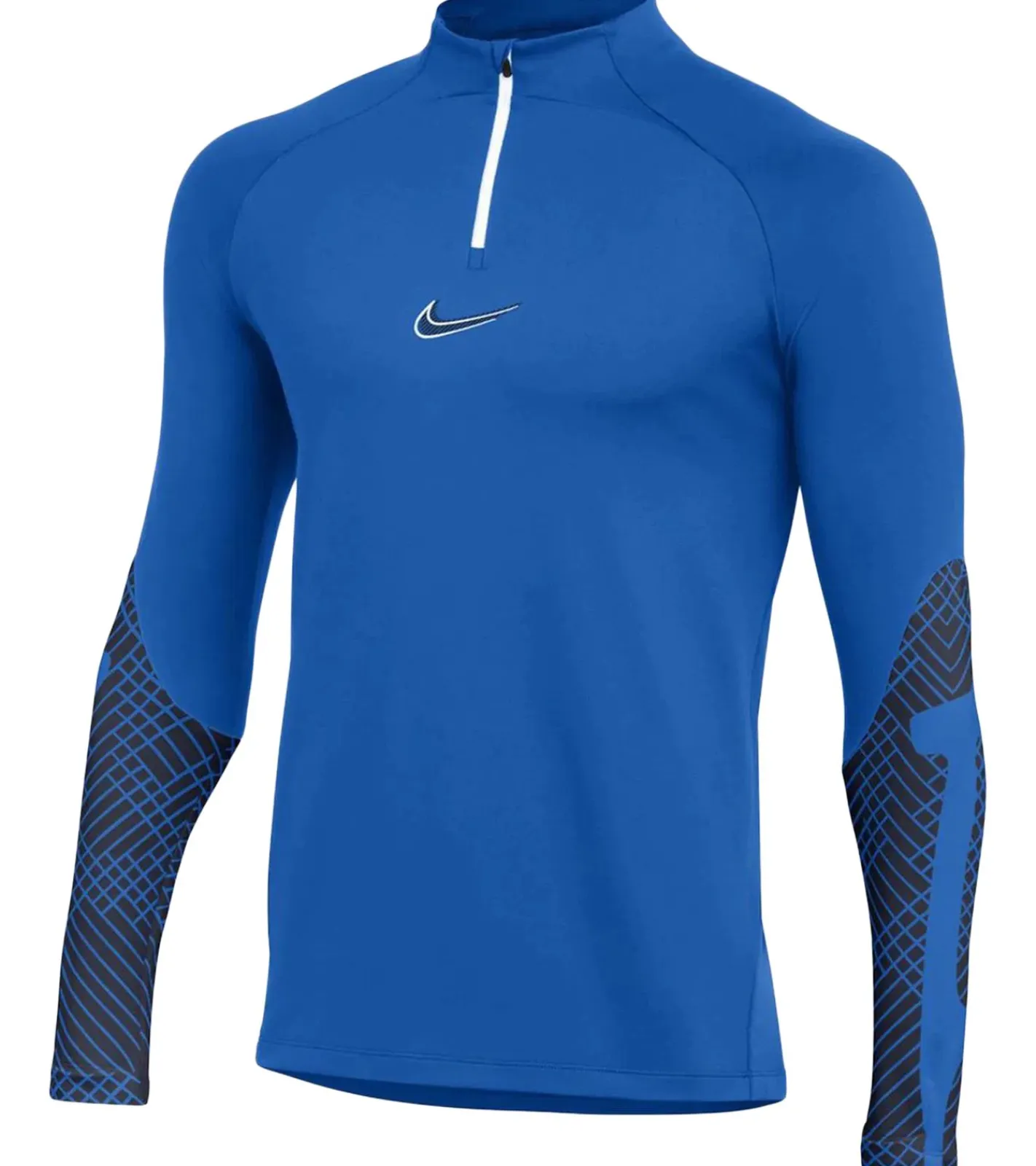 Pullover & Sweater|Sportoberbekleidung*NIKE Strike Dril Herren langes Sport-Shirt mit DRI-FIT-Technologie leichtes Trainings-Longsleeve Fußball-Shirt mit geometrischem Muster DH8732-463 Blau