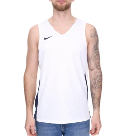 T-Shirts & Tank Tops*NIKE Team Basketball Herren Tank-Top mit DryFit Sport-Shirt Trainings-Shirt NT0199-101 Weiß/Dunkelblau