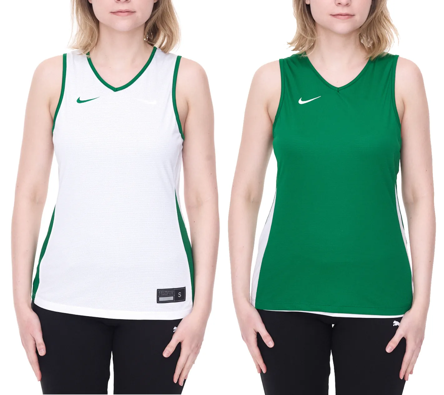 Fitnessmode & Jogginghosen|Tops & T-Shirts*NIKE Team Basketball Reversible Damen Tank-Top mit Dri-FIT-Technologie Trainings-Shirt wendbares Sport-Shirt NT0213-302 Grün/Weiß
