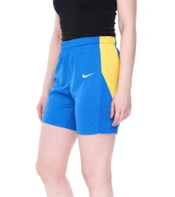 Sportunterbekleidung|Shorts & Bermudas*NIKE Team Damen leichte Sport-Shorts Basketball-Shorts Trainings-Hose Fitness NT0212-464 Blau/Gelb