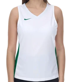 Sportoberbekleidung|Fitnessmode & Jogginghosen*NIKE Team Fitness Damen Tank-Top mit DryFit Sport-Shirt Trainings-Shirt NT0211-104 Weiß/Grün