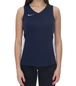Sportoberbekleidung|Fitnessmode & Jogginghosen*NIKE Team Fitness Damen Tank-Top mit DryFit Sport-Shirt Trainings-Shirt NT0211-451 Blau/Weiß