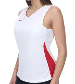Sportoberbekleidung|Tops & T-Shirts*NIKE Team Fitness Damen Tank-Top mit DryFit Sport-Shirt Trainings-Shirt NT0211-103 Weiß/Rot
