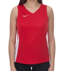 Sportoberbekleidung|Fitnessmode & Jogginghosen*NIKE Team Fitness Damen Tank-Top mit DryFit Sport-Shirt Trainings-Shirt NT0211-657 Rot/Weiß