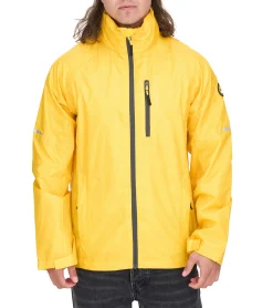 Jacken & Mäntel*NORTHERN COUNTRY Herren nachhaltige Fahrrad-Jacke mit Reflektoren Regen-Jacke mit versteckter Kapuze wasserabweisende Übergangs-Jacke 55448815 Gelb